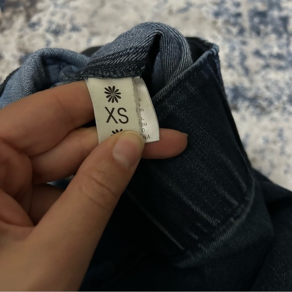 MuMu Blue Elastic Waistband Bootcut Distressed Jeans Size XS - Picture 9 of 13